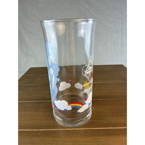 Vintage 1983 Pizza Hut Collectors Series Care Bear Grumpy Bear Glass Tumbler 6" - Picture 4 of 7